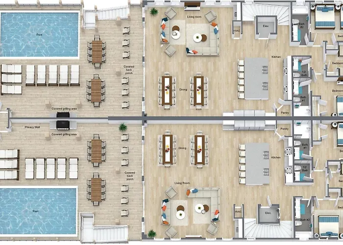 Seaside West 12 Bdrm, 115 Bath, Private Pools, Sleeps 36 Holiday home Gulf Shores